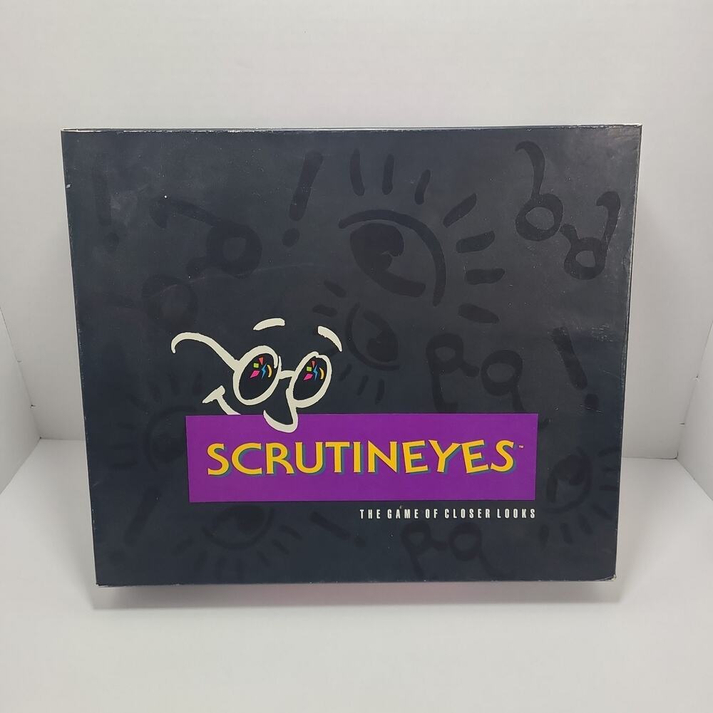 VINTAGE 1992 Scrutineyes Board Game - 100% COMPLETE w/ Answer Book - Mike Wilks